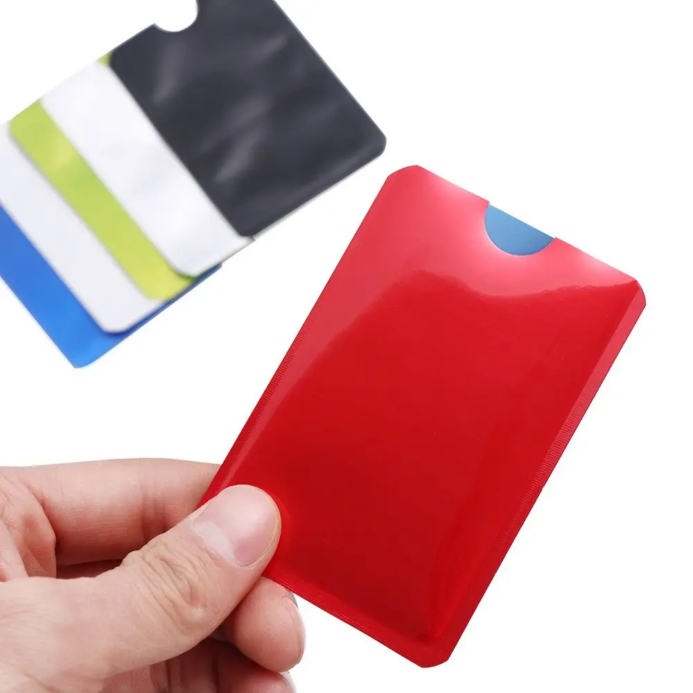 

5pcs Aluminium Rfid Card Holder Safety Reader Lock RFID Blocking Sleeves Protect Case Cover Anti-theft Credit Card Sleeves