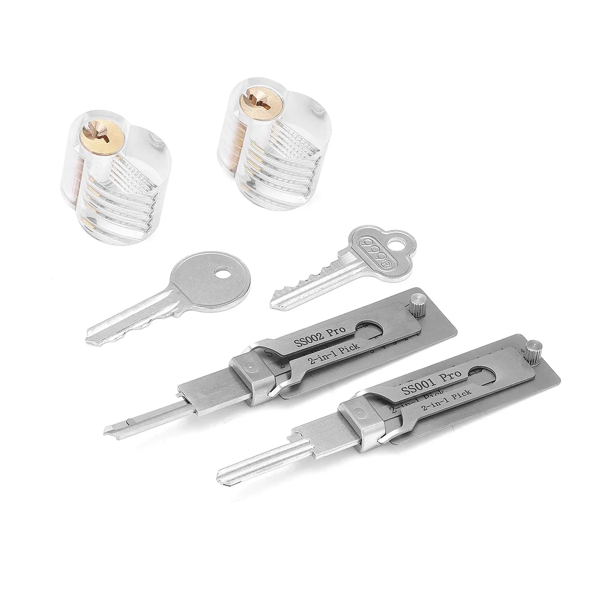 

Инструменты для вскрытия замков Lishi Yale: набор SS001 SS002 2-в-1, мастер-ключ, декодер Micha, крючки Topolines для открытия замков