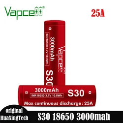 Original Vapcell S30 18650 3000mah 25A INR18650 3.7V 10.8Wh Battery Big Power Rechargeable Batteries VS VTC5A VTC6 HG2 Cells