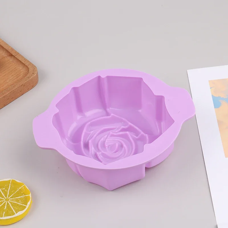 1Pc Silicone 3D Big Rose Flower Baking Pan Muffin Cupcake Mold Kitchen Baking Pastry Cupcake Decorating Tools