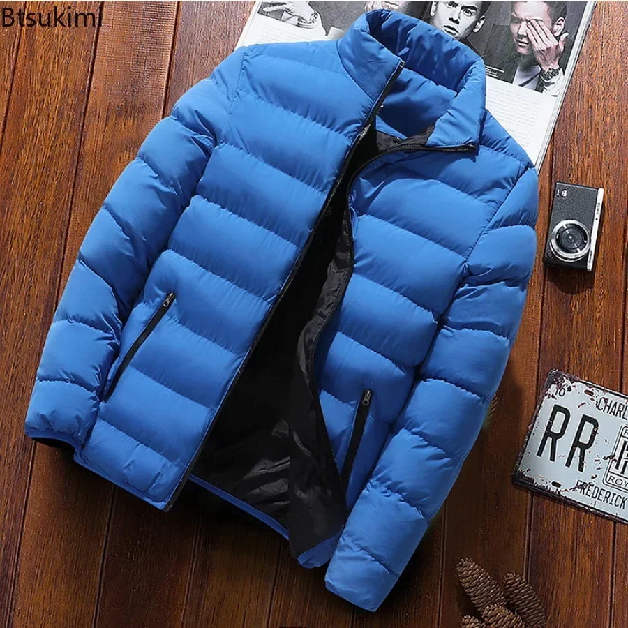 New Men\'s Thick Warm Parka Jackets Autumn Winter Casual Men\'s Outwear Coats Solid Male Windbreak Cotton Padded Down Jacket M-5XL