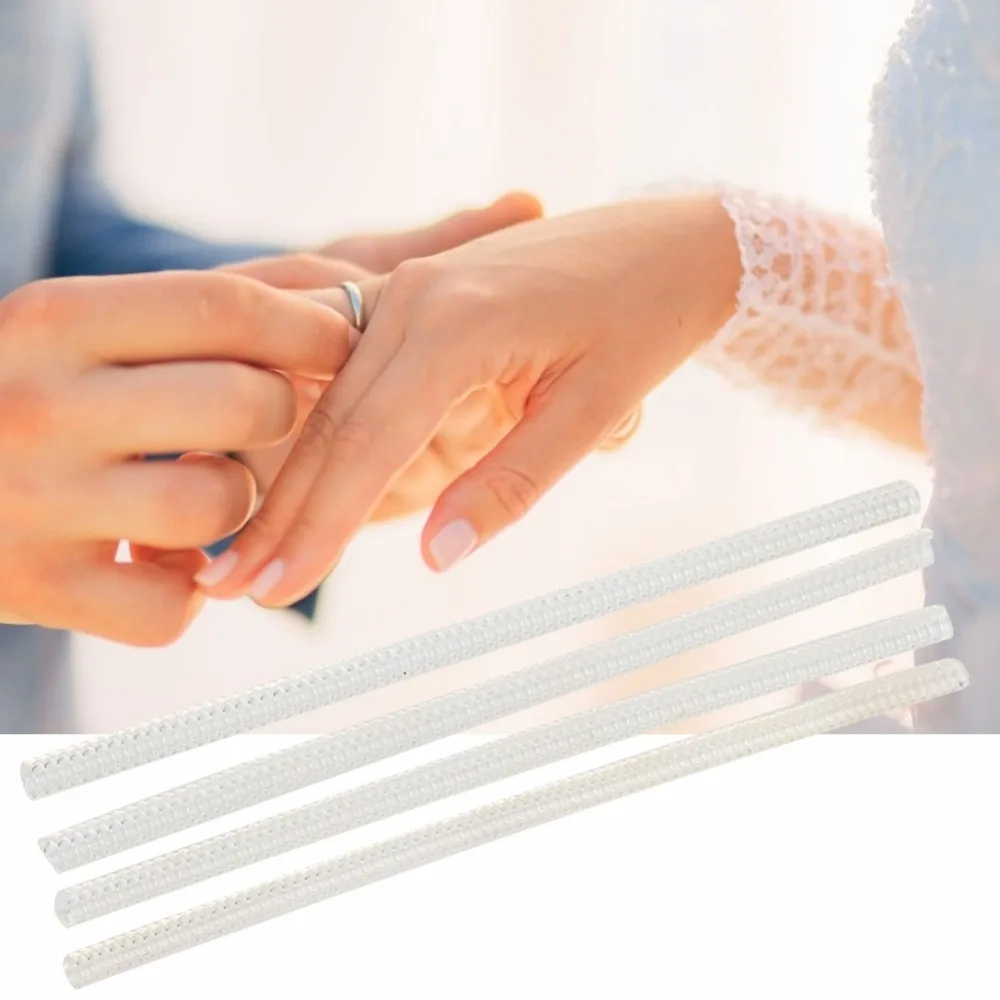 4pcs Professional Plastic Ring Size Adjuster Transparent Ring Tightener Ring Reducer Ring Adjustment