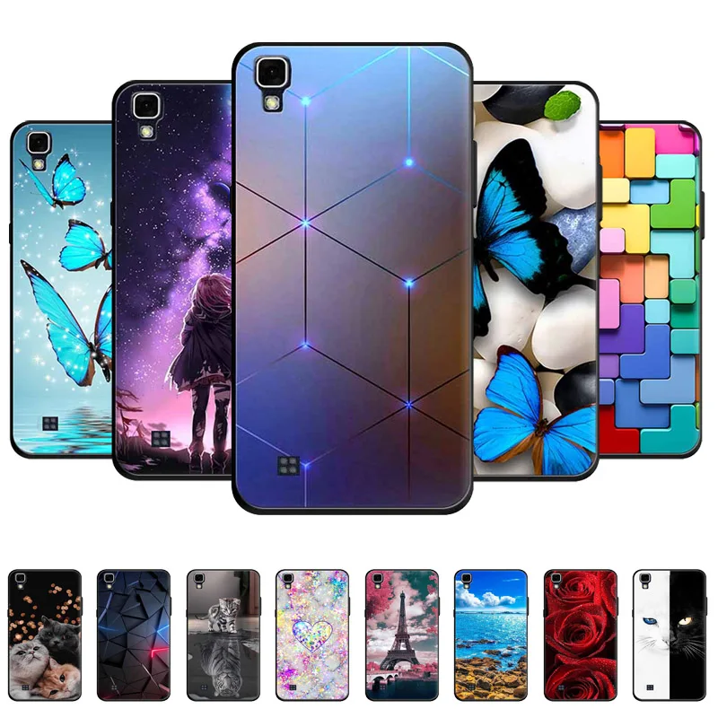 Para lg x power caso k220 dos desenhos animados bonito macio silicone capa traseira para lg x power 2 casos de telefone escudo preto funda xpower x power2