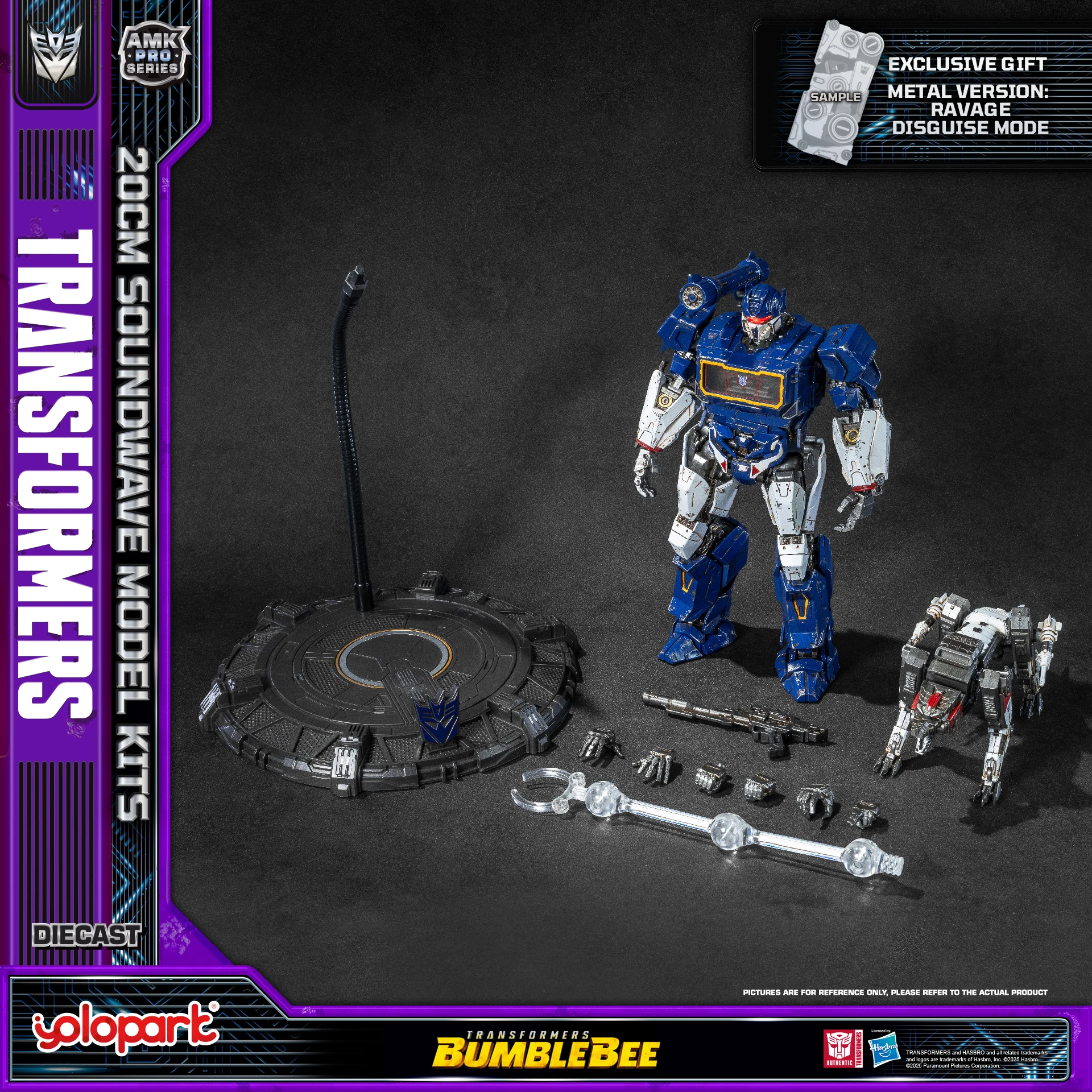 TRANSFORMORES: Bumblebee AMK PRO Series Kit modelo Soundwave de 20 cm