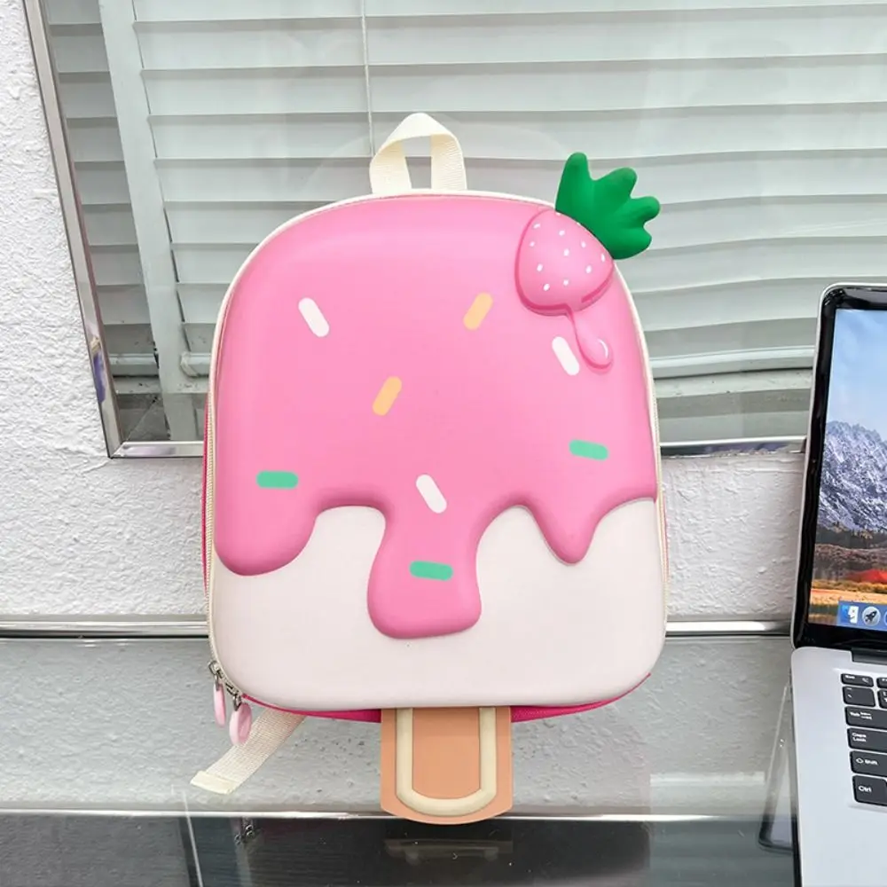 Mochila antipérdida con forma de helado para niños, bolsa de bebé en edad preescolar, cáscara de huevo ligera, Bolsa Escolar de jardín de infantes, dibujos animados