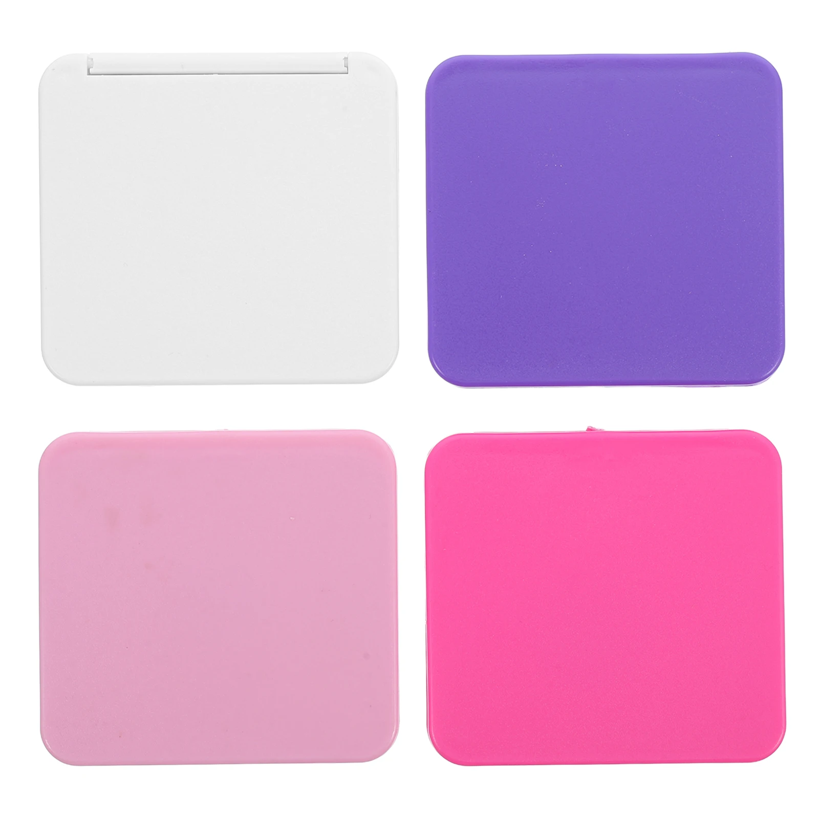 

4 Pcs Portable Makeup Mirror Vanity Compact for s Pp Folding Metal