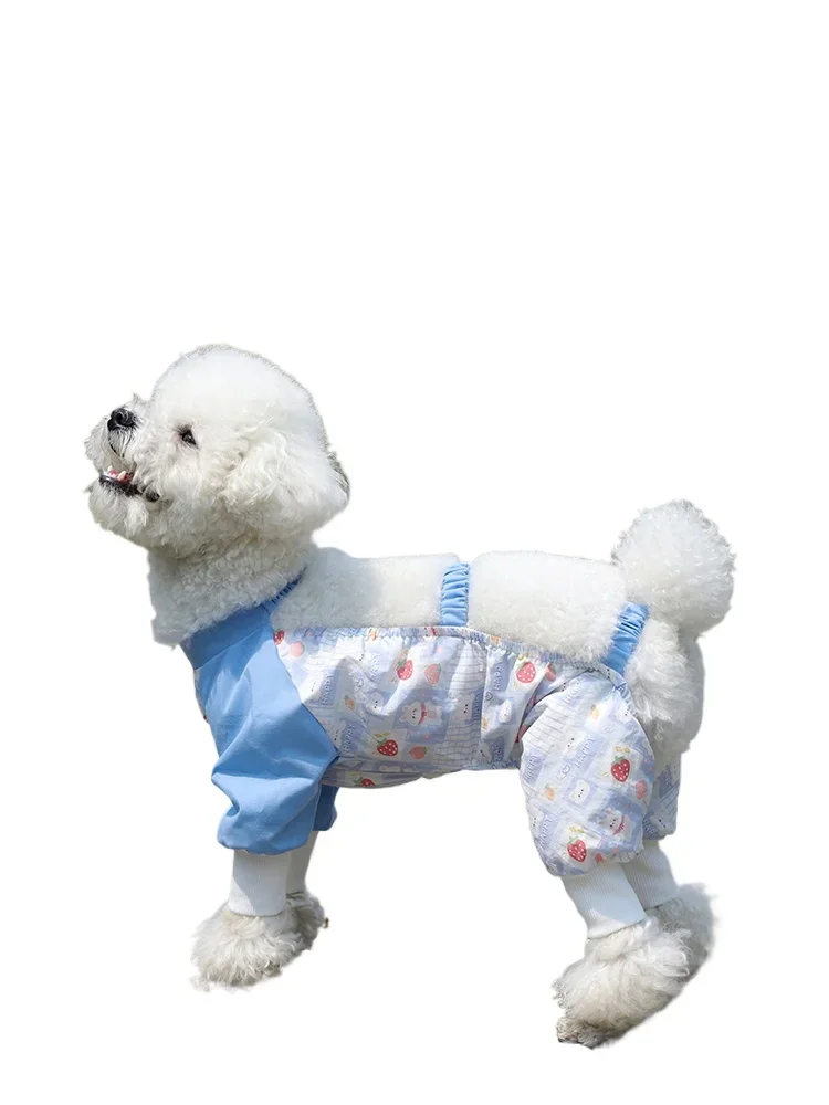 Dog dust pants puppy four-legged clothes waterproof than bear thin out anti-dirty artifact leg cover pet clothes summer