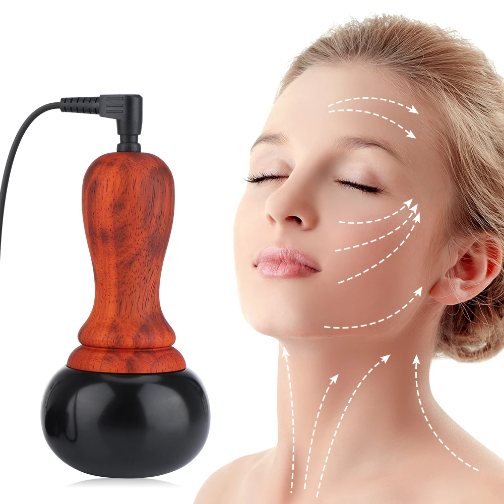 Bianstone Warming Moxibustion Instrument Hot Compress Tuina Tai Chi Ball Home Meridian Hot Stone Guasha Facial Massager 220V