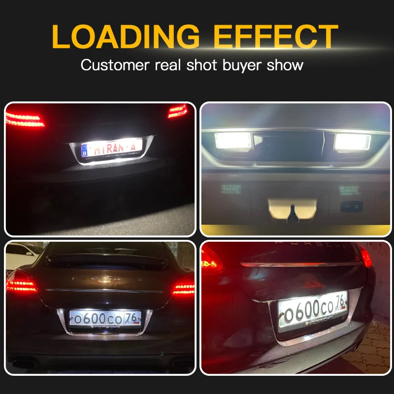 2PCS LED License Number Plate Light Lamp for Porsche Panamera 970 4D 2010 2011 2012 2013 2014 2015 2016 Rear LightOEM#:8TO943021 image 3