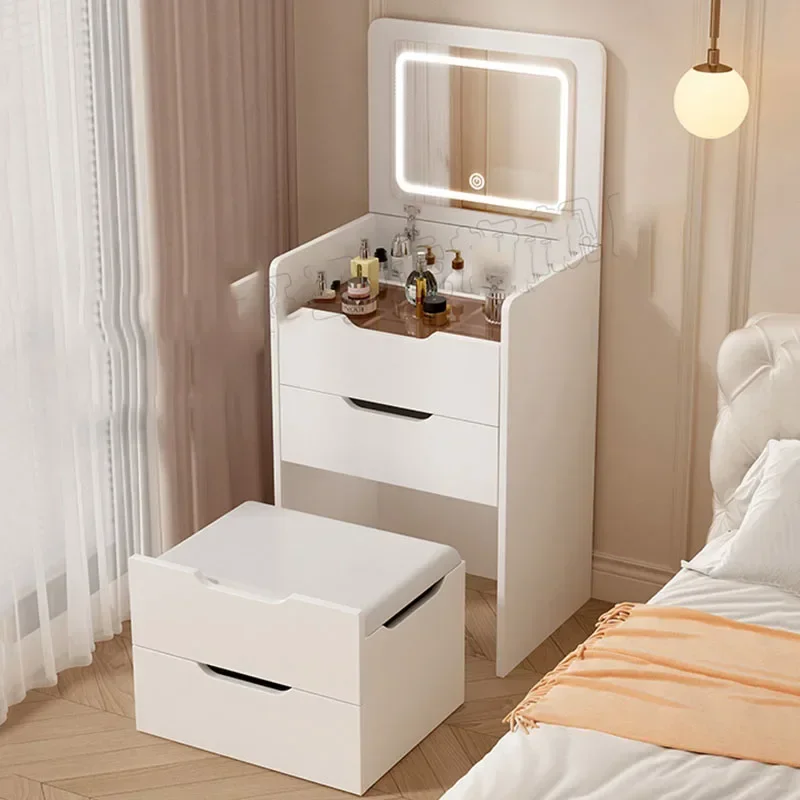 Children's Dressing Table Girl Bedroom Storage Cabinet Bedside Furniture Organizers Vanity Nail Makeup Tocador Esquinero Set