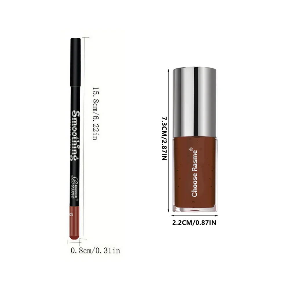 2 pz/set Liscio Lip Liner + Set Olio Per Labbra Lip Combo Trucco Liner Per Labbra Impermeabile, Trucco Per Labbra Idratante A Lunga Durata Lip Plump