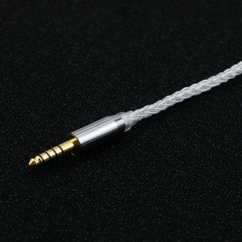 XINHS-Pure Silver Earphone Upgrade Cable, G18, 8 Core, Balanced Wire, 2.5mm, 3.5mm, 4.4mm, Plug with MMCX, 2PIN, QDC for Tin TFZ Headsets