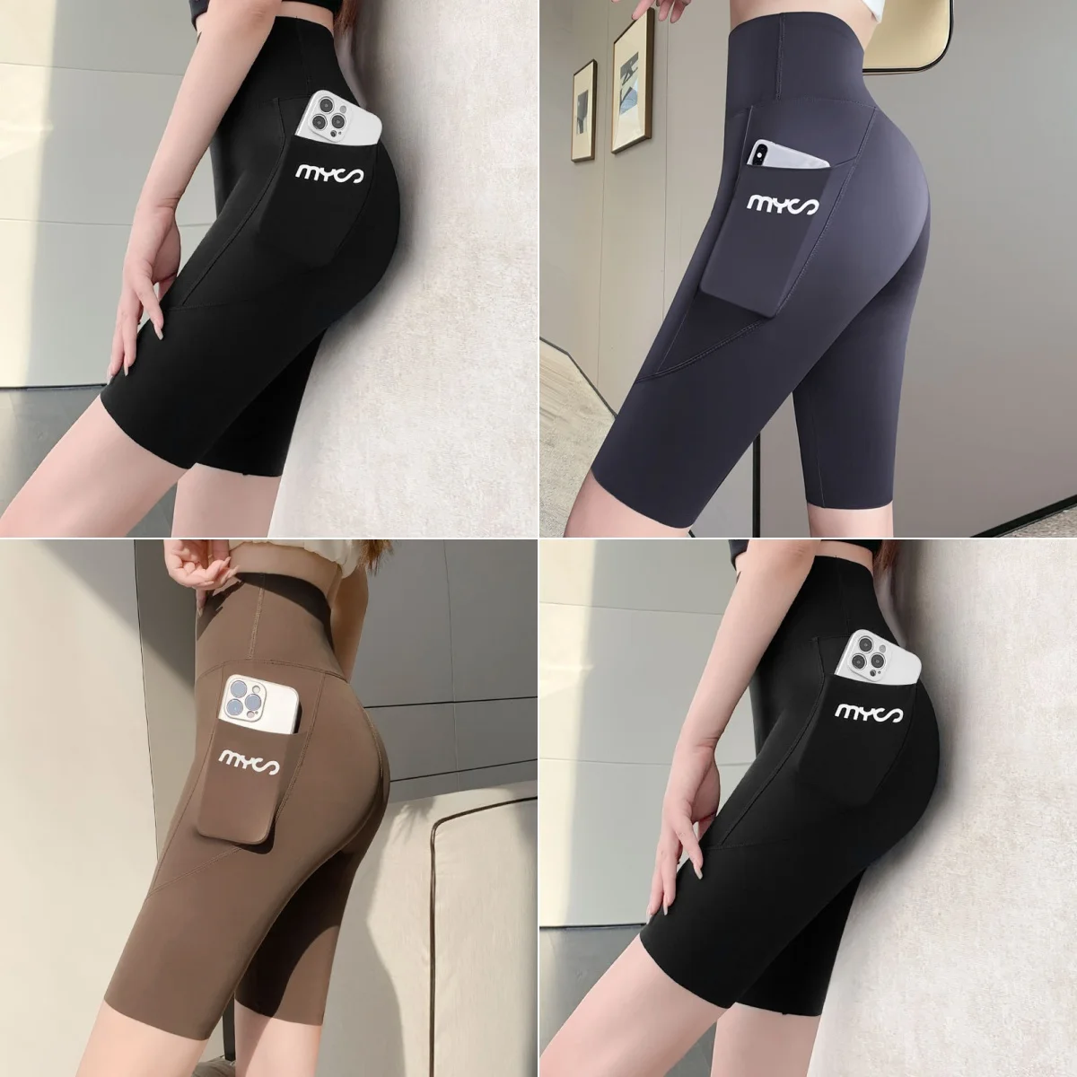 Women Yoga Sports Shorts High Waist Fitness Shorts Casual Streetwear Short Trousers Female Tight Shorts For Ladies Workout Pants