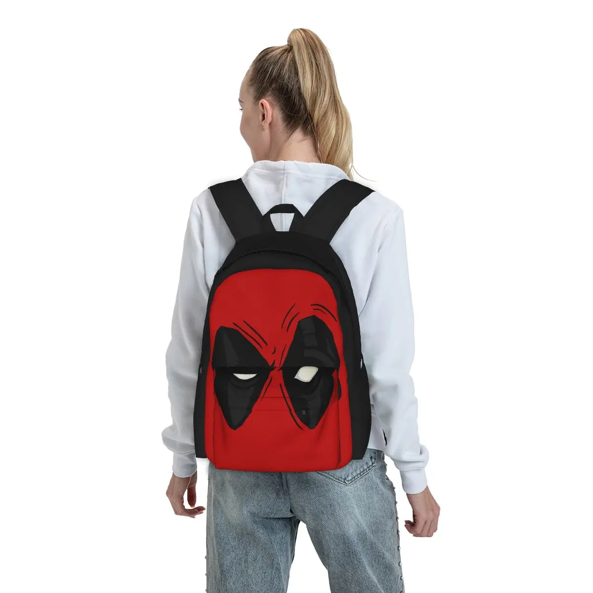 Deadpool Eyes zaino da donna Mochila 3D Print Casual Student School Bag zaino per Laptop zaino impermeabile per bambini