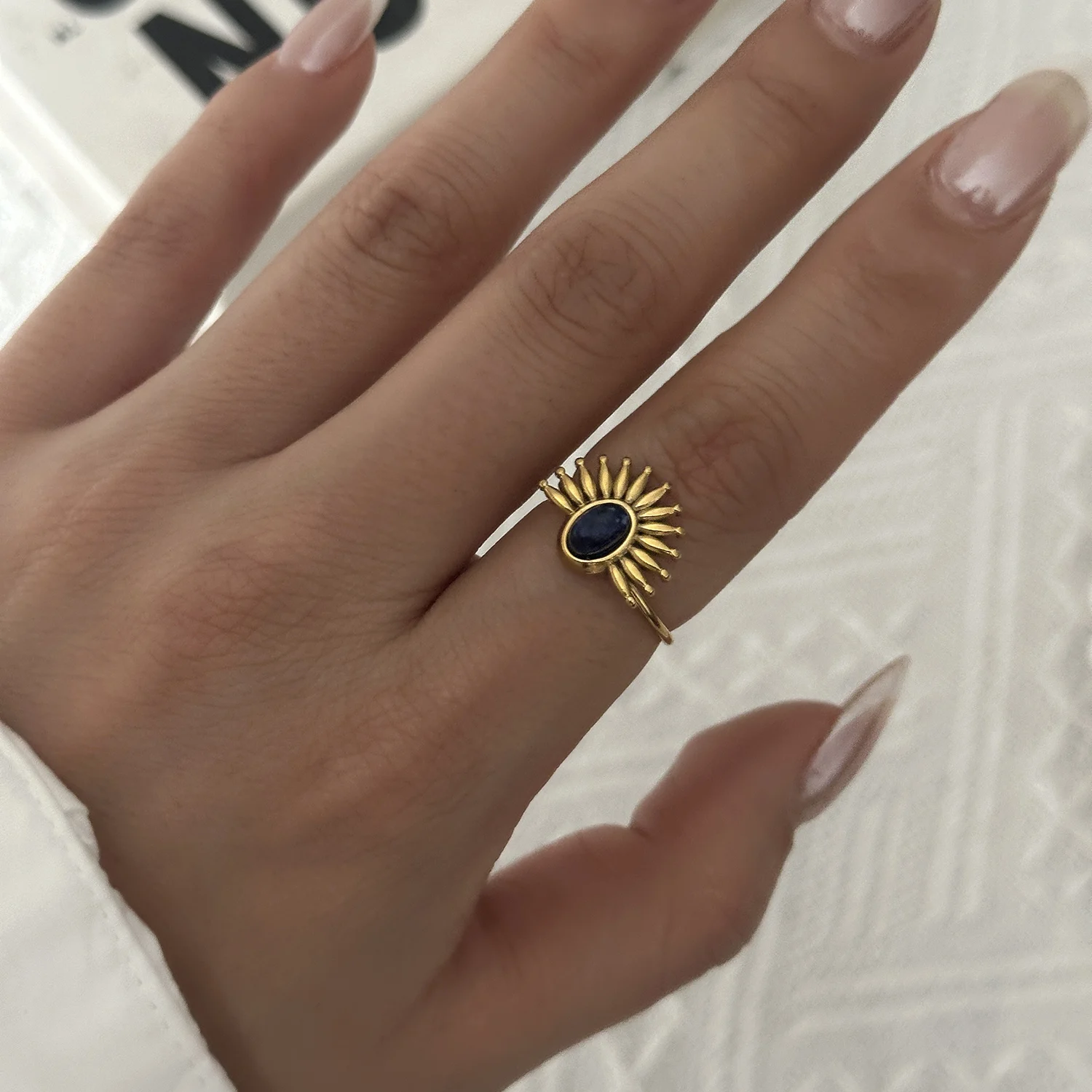 Minimalist Ring Stackable - Stainless Steel Gold Plated Ring For