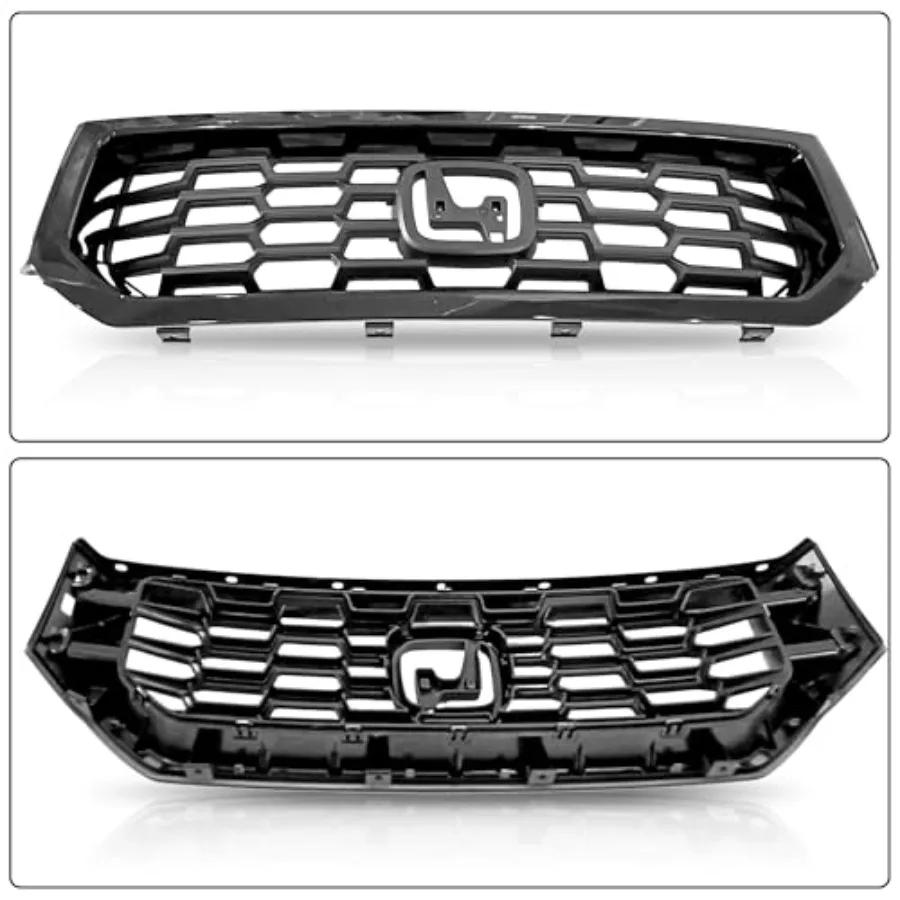 Glänzend schwarze Frontstoßstangengrill-Baugruppe für 2012 2013 2014, Honda Ridgeline, langlebiges Kfz-Außen-Upgrade für Enhanced Ve