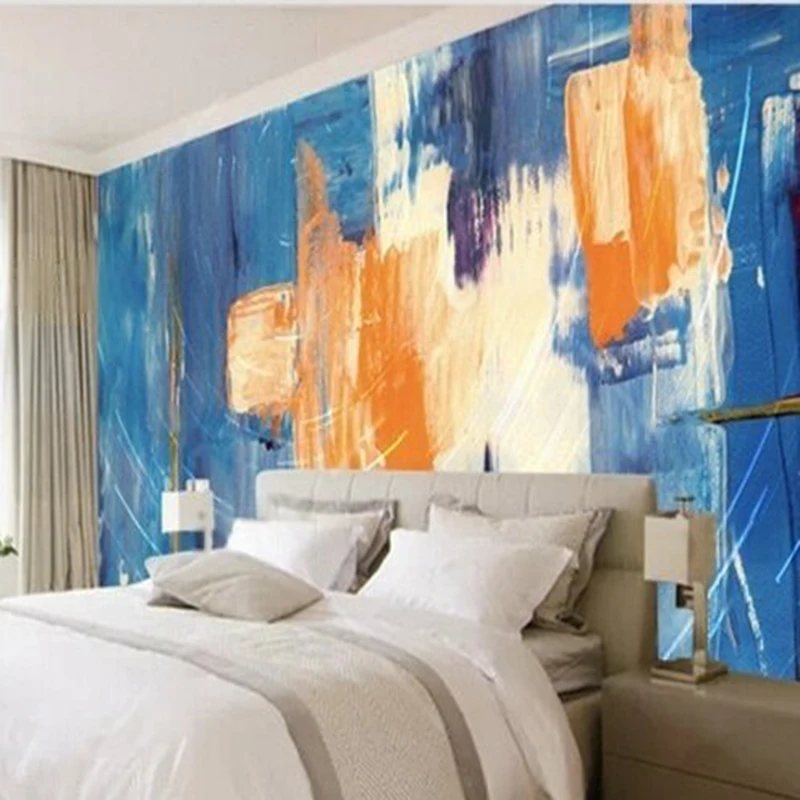 MU9065 Langit berbintang hangat, dekorasi rumah TV sederhana dan abstrak, latar belakang kamar tidur