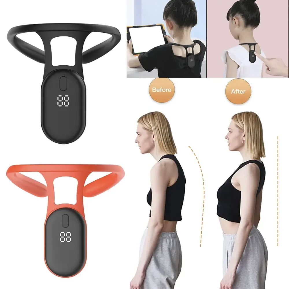 

Upgraded Smart Posture Corrector Micro Vibration Sensor Realtime Posture Training Reminder Neck Hump Corrector For Adults Kids