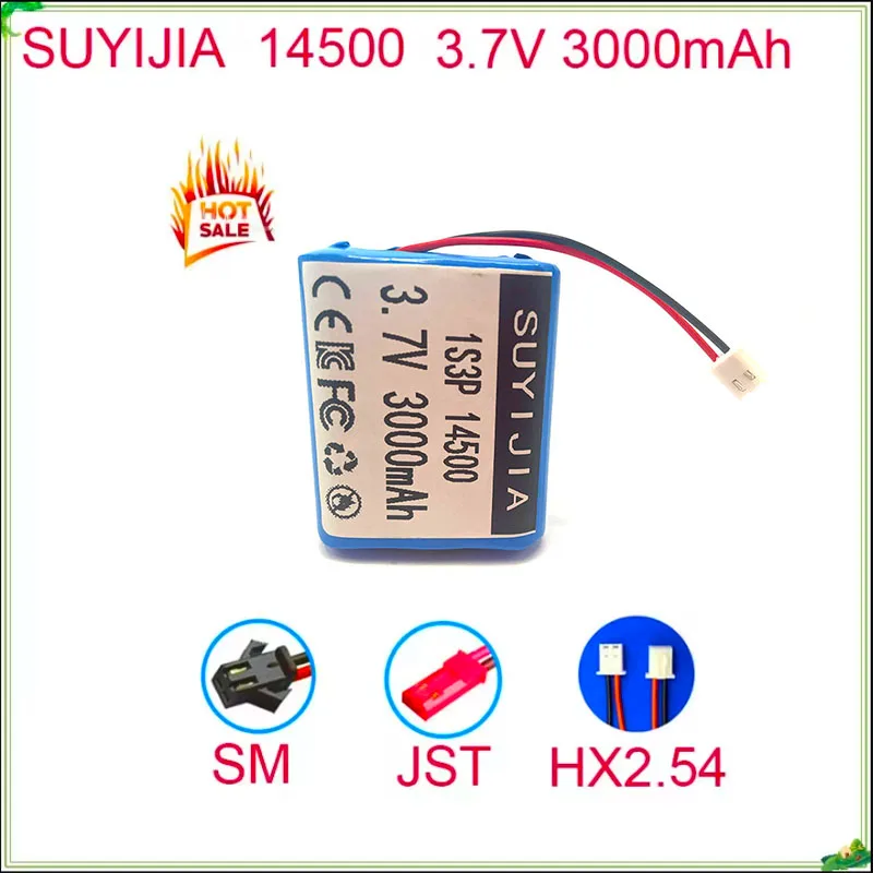 SUYIJIA 14500 1S3P 3.7V 3000mAh with BMS lithium ion battery for toy remote control cars, singing machines radios small speakers