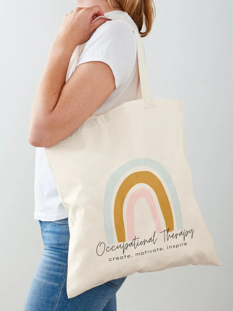 Occupational Therapy create motivate inspire Tote Bag foldable reusable bag Gift bags Canvas Tote Bag