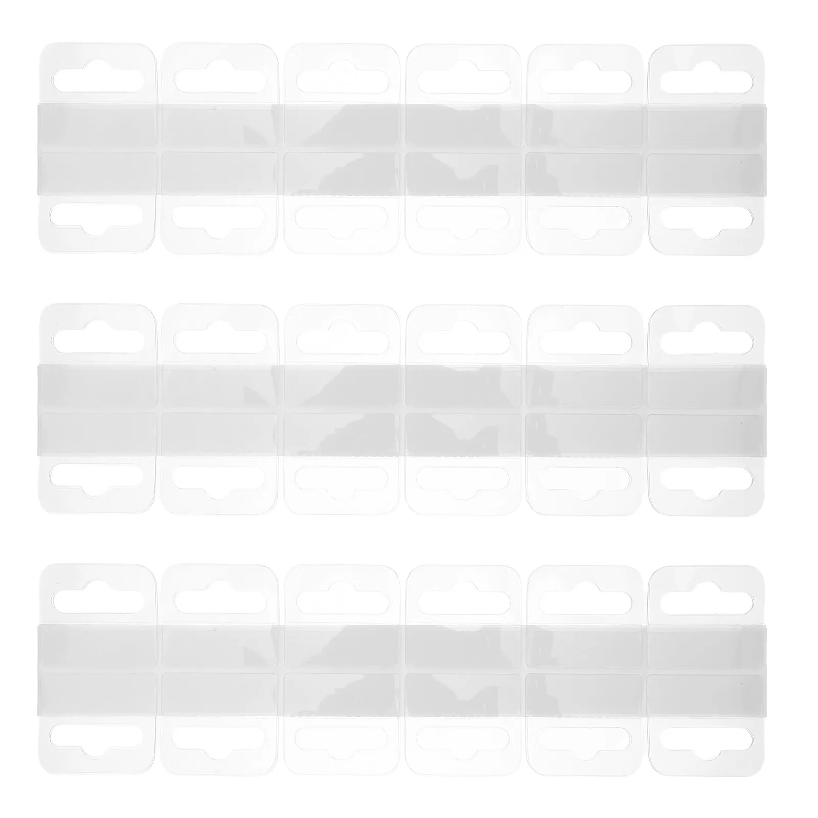

300 шт. прозрачных самоклеящихся подвесных держателей для этикеток с уникальным слотом, идеально подходят для розничной торговли, поделок и карточек