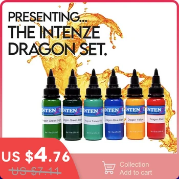 Intenze marca tatuagem prática pigmento tinta de tatuagem 30ml/garrafa profissional máquina de tatuagem suprimentos diy planta natural pintura de tatuagem