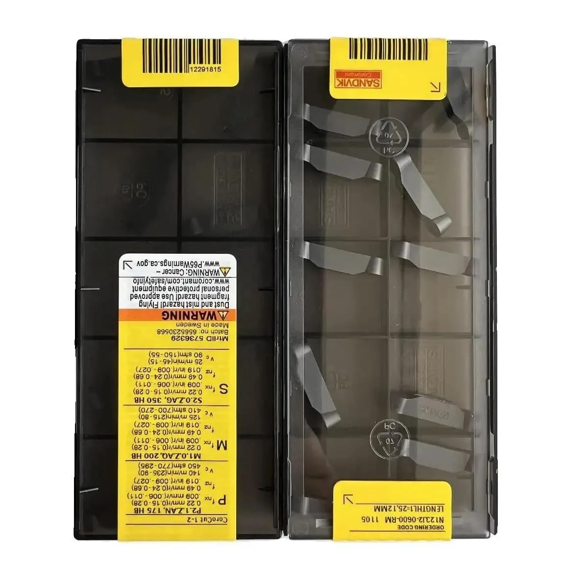 

Original SANDVIK / N123J2-0600-RM 1105 / Hard alloy CNC Blade 10 Pcs