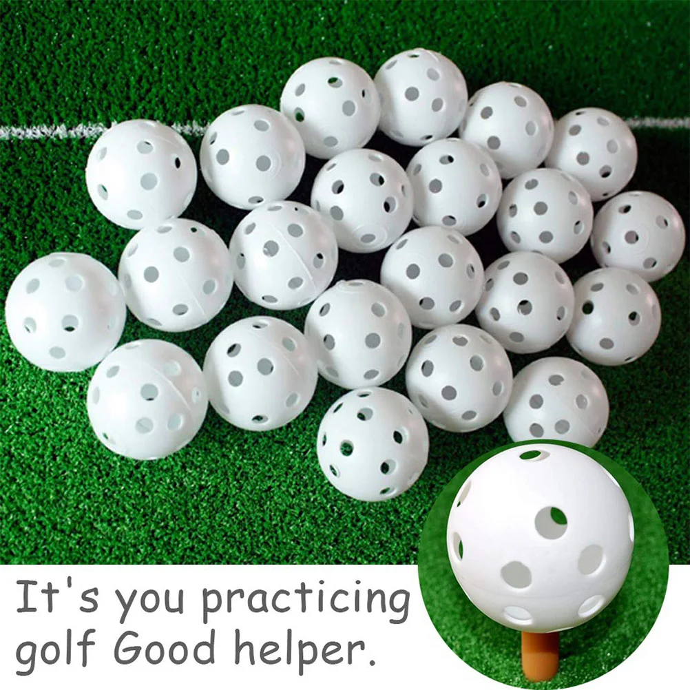 Pelotas de Golf profesionales para practicar, 50 piezas, flujo de aire, coloridas, de plástico, para exteriores