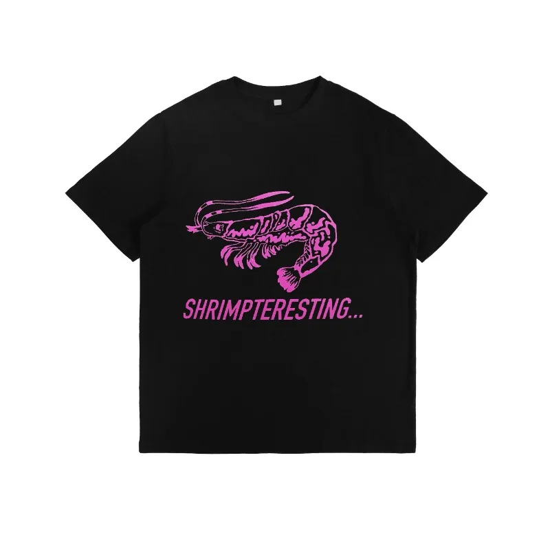 

Funny Shrimp T Shirt for Men Women Unisex Shrimpteresting Quote Graphic Cotton Tee Seafood Lover Humor Gift Casual Summer Outfit