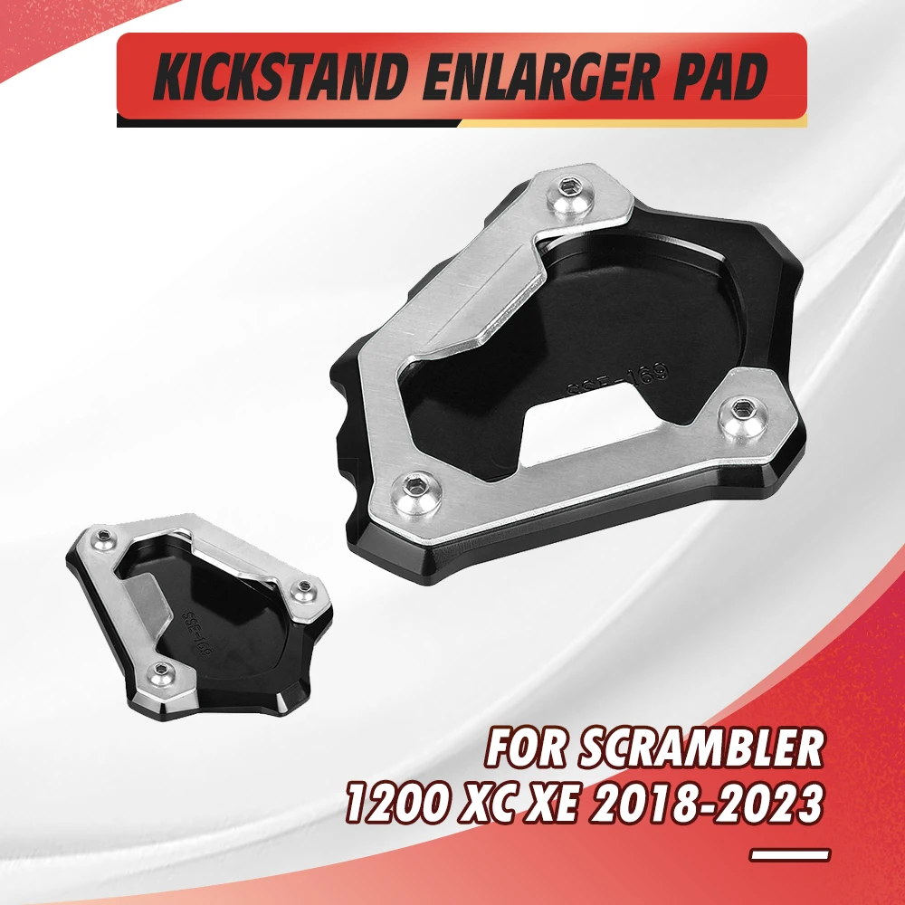

For Scrambler 1200 XC XE 2018 2019 2020 2021 2022 2023 DS01 Motorcycle CNC Kickstand Side Stand Extension Pad Support Plate