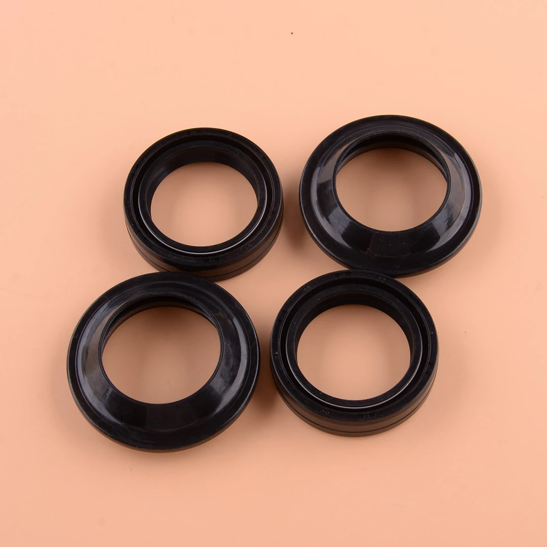 4Pcs Motorcycle Front Fork Oil Seal & Dust Cover Cap Kit Fit For Honda ATC200X ATC250ES Big Red ATC250SX 1985 1986 1987