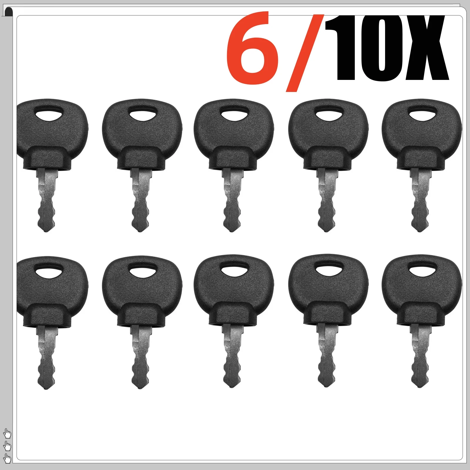 

6/10PC Car Ignition Key Plant Application Spare 14607 For Jcb Bomag Hatz Manitou Tractor SPARE 14607 Car Accessories