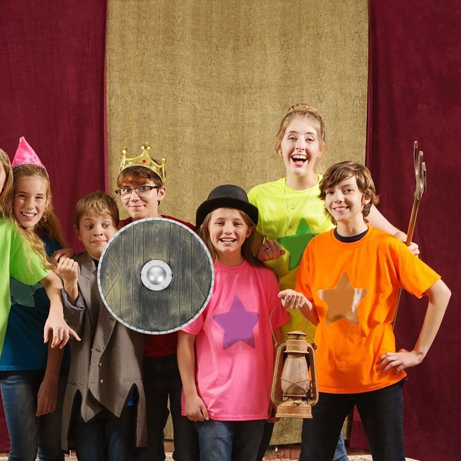 Bouclier jouet réaliste en plastique, 1 pièce, Style romain ancien, accessoire de Cosplay médiéval, décor de scène, accessoires de Costumes, bouclier Viking rond