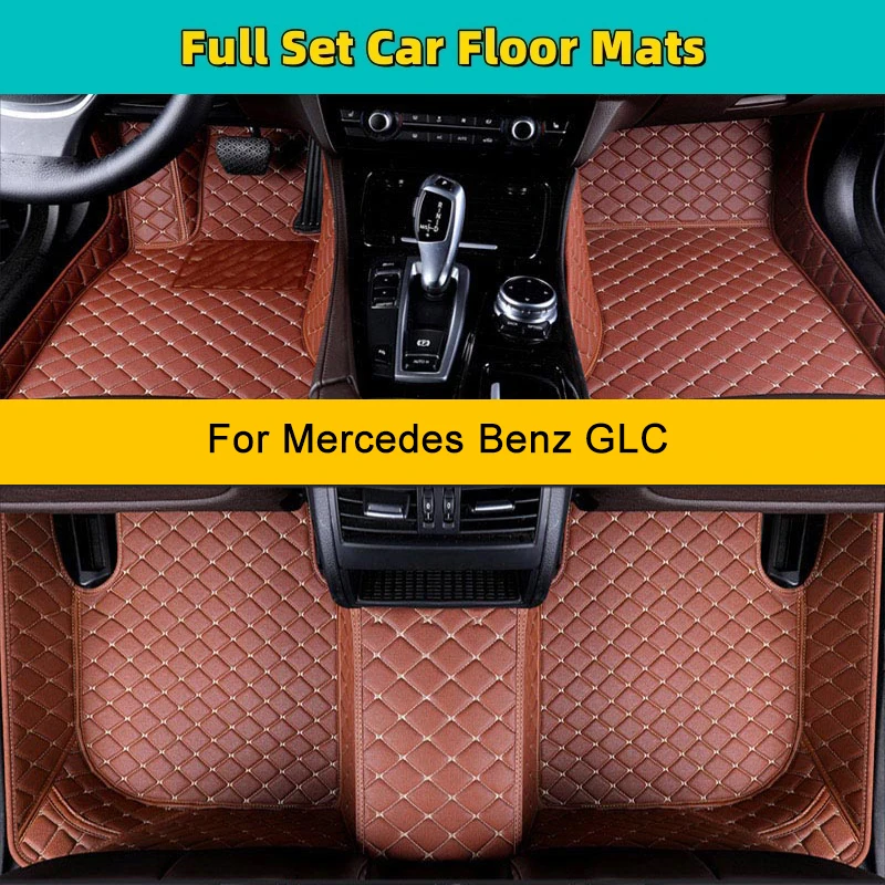 Custom Car Floor Mats For Mercedes Benz GLC X253 GLC-Coupe C253 2015-2023 Carpets Leather Floor Mats for Cars