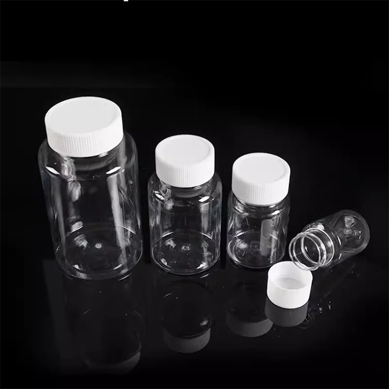 Transparent pet bottle sub-bottle plastic bottle with lid sample bottle small medicine bottle packaging bottle small empty bottl