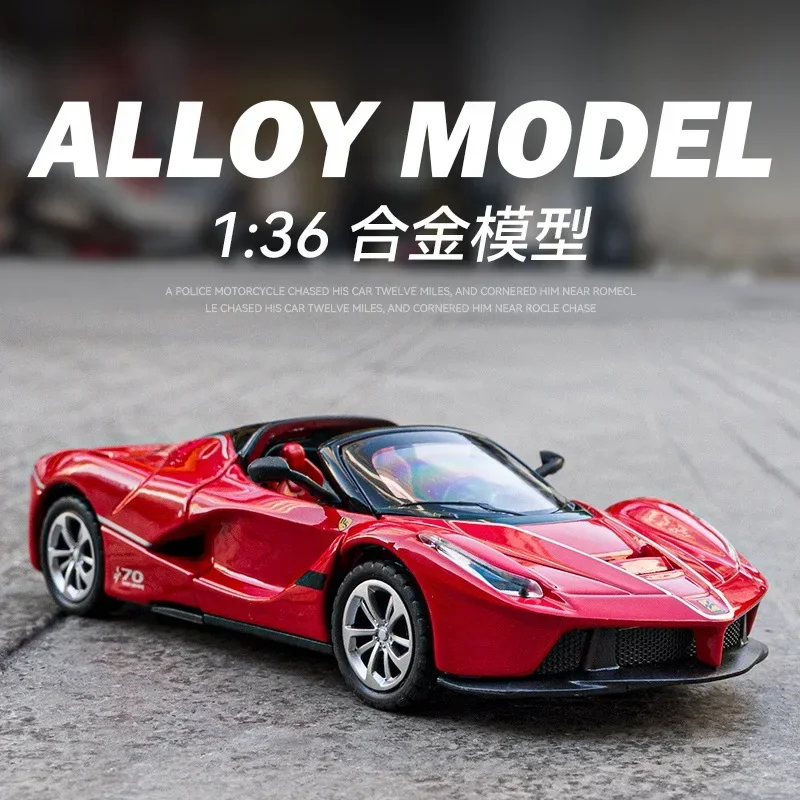 1:36 Ferrari Laferrari convertible Alloy Model Car Toy Diecasts Casting Sound and Light Car Toys For Children Vehicle X75