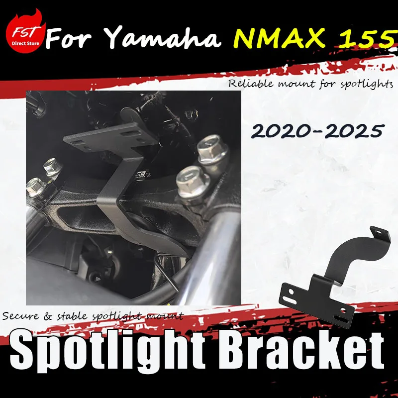 

For Yamaha NMAX155 20-25 model - Rearview accessory auxiliary spotlight bracket - Upgrade to concealed spotlight bracket