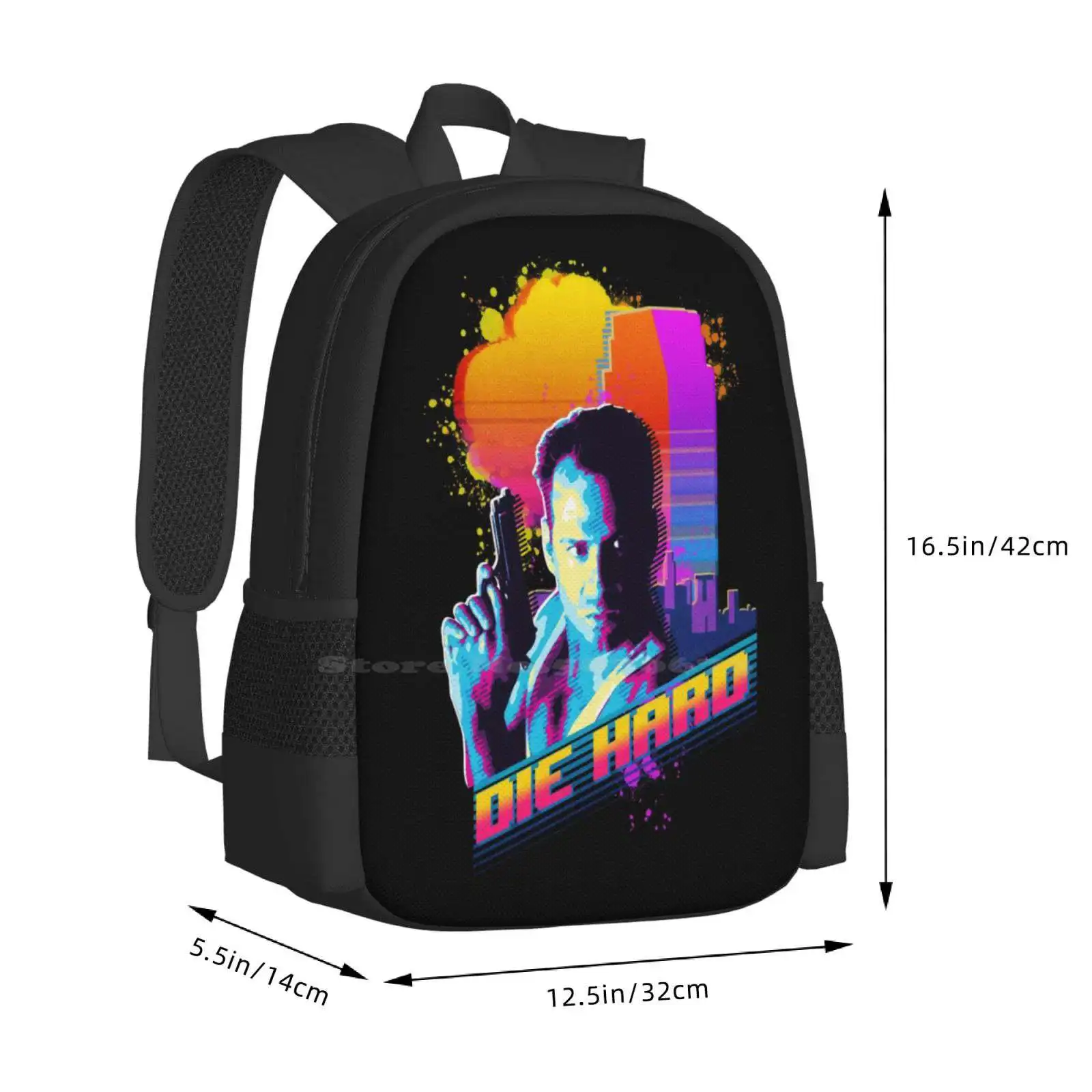 Mochilas macias ao vivo para adolescentes escolares e meninas, Die Hard Travel Bags, 80S Action Movie, John Mcclane 90S Action, Bruce Willis