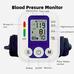 Digital arm blood pressure test kit, cuff sensor monitor, BP automatic pressure, tensiometer, heart rate pulse meter 12 Main Sales Digital Pressure Meter - №6