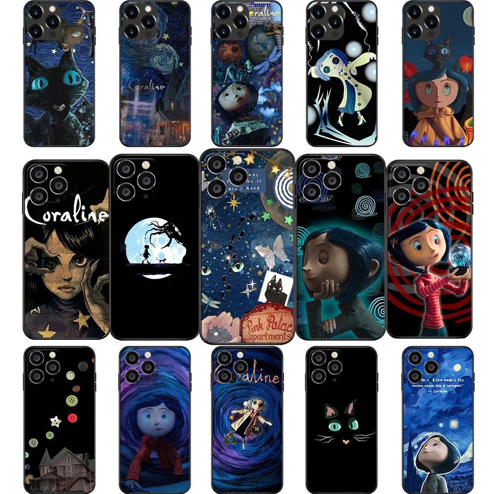 NB-2 Anime C-Coraline Soft Case for Xiaomi Redmi Note 12 12C 8T 9 9C 8A 9A 10A X3 Pro NFC