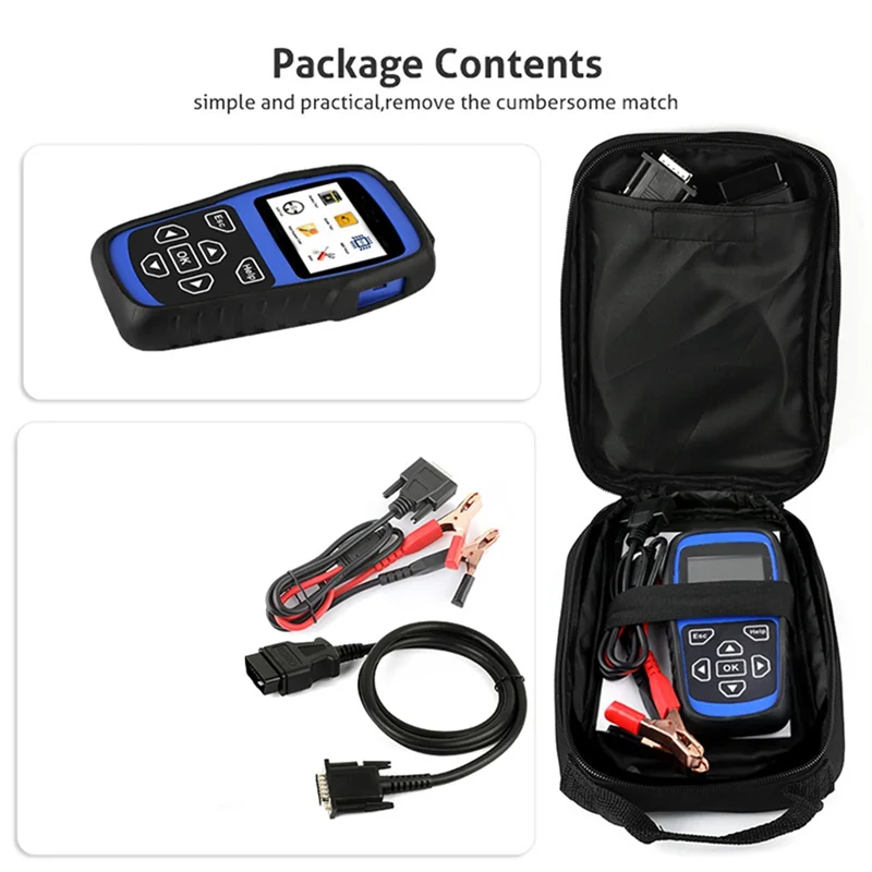 ABLL-12V/24V Battery Tester Battery Registration BMS Reset Scanner 100-2000 CCA For Car Heavy Duty Truck And Marine Boat