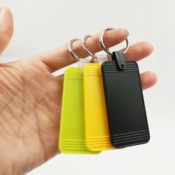 Blank DIY Custom Logo Rectangle ABS Plastics Hotel Motel Movie Key Chains Dog Baggage Tag Keychain Keyring Cafe Mail Box Gift