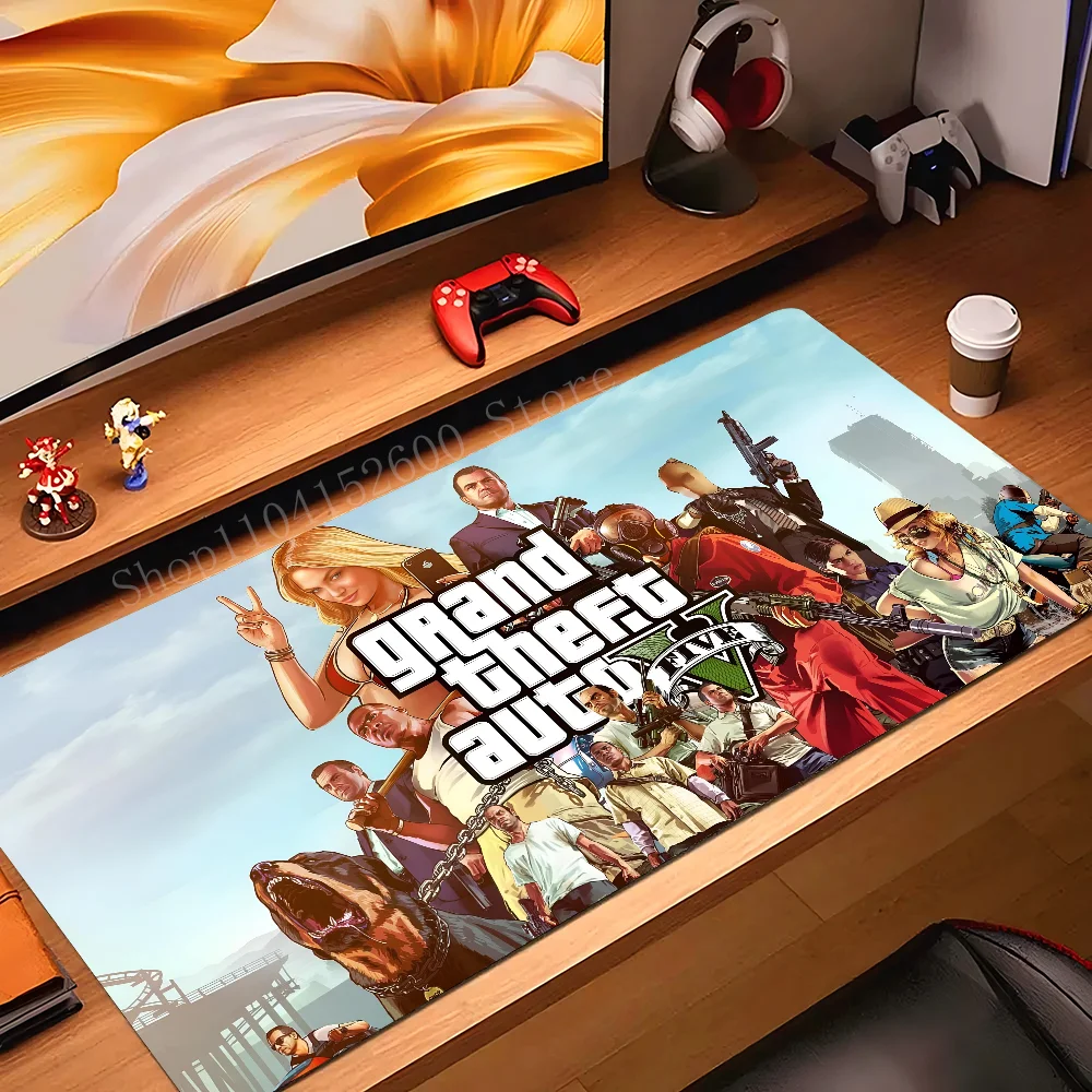 

Hot Game Grand Theft Auto GTA Mousepad Mouse Mat Desk Mat With Pad Gaming Accessories Prime Gaming XXL Keyboard Pad