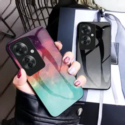 Oppo Reno 11 F CPH2603 Case Shockproof Starry Tempered Glass Back Cover Hard Phone Case for Oppo Reno11 F 11F Reno11F 5G CPH2603