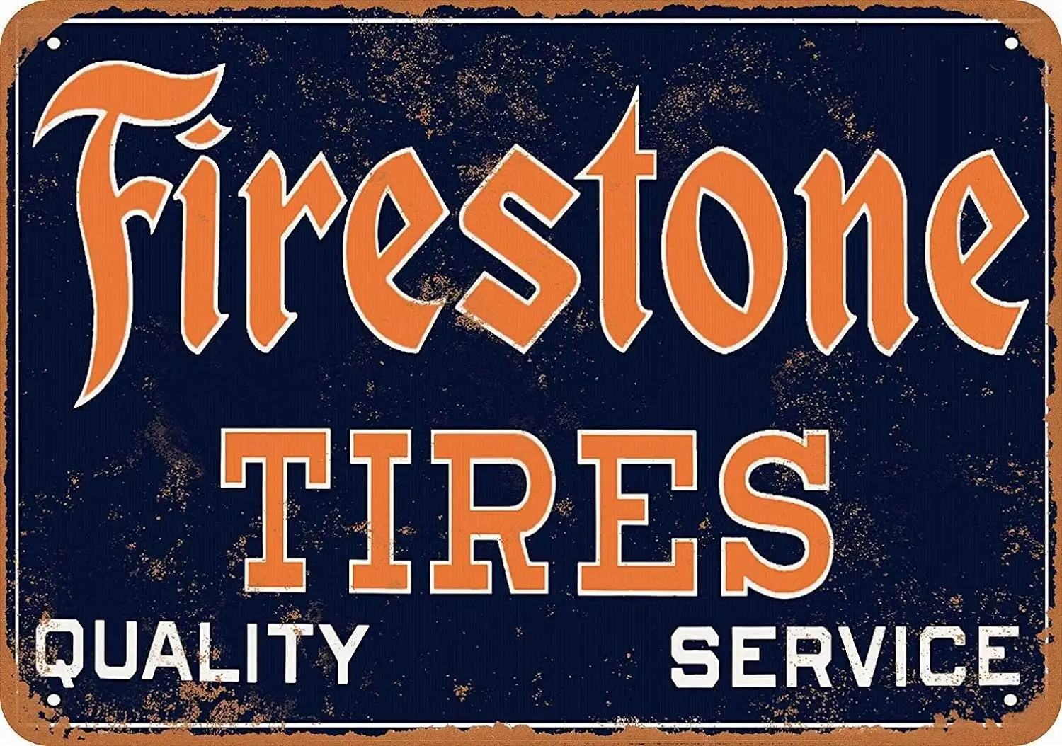 8 x 12 Metal Sign - Firestone Tires - Retro Tin Art Decor Wall Decor