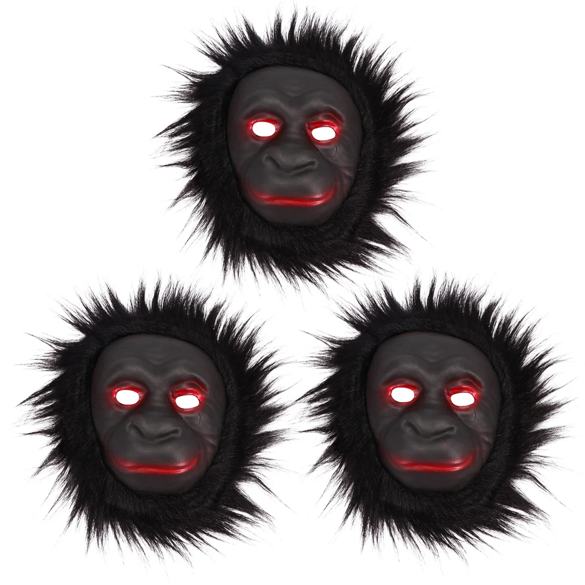 

3 Pcs Costume for Kids Animal Mask Halloween Printing Monkey Festival Black Prop Child