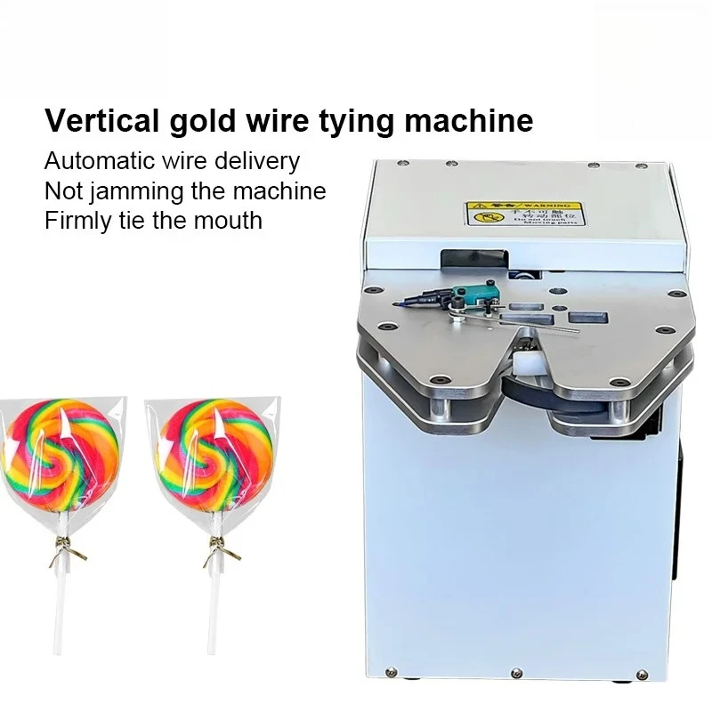 Automatic Electric Gold Wire Sealing Machine 2-15mm2 Touch Screen Packaging Taping Machine for Bread Lollipop Fruit Candy Cable