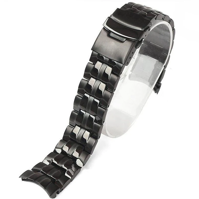 

Watch accessories for EF-550 all black steel strap black watch with watch chain