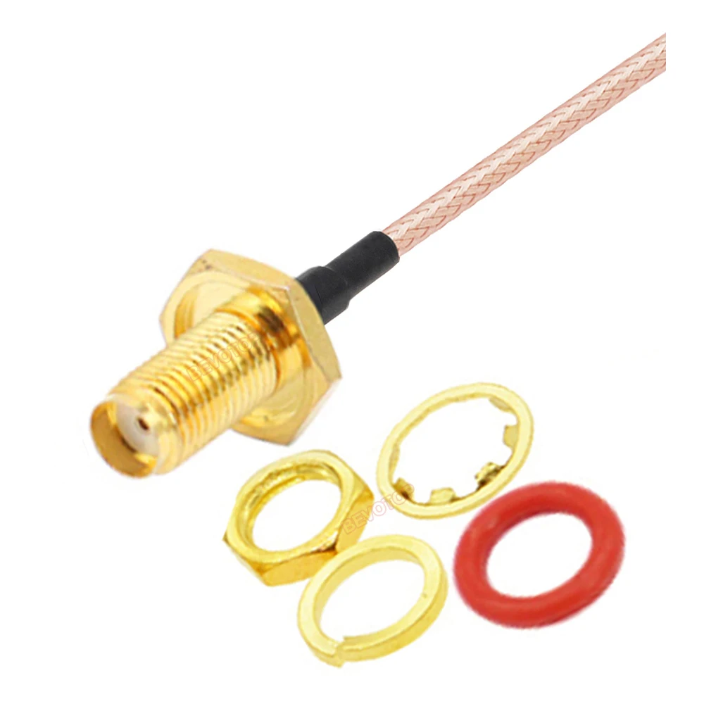 RP-SMA Male to Waterproof SMA Female Bulkhead RG316 Cable 50 Ohm RF Coaxia Pigtail WIFI Router Antenna Extension Cord Jumper