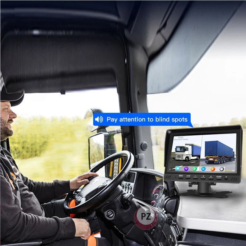 New Arrival 7 Inch 2-Channel Car Reverse Backup Camera For Truck RV Bus Car Vessel Boat Ferry ADAS Waterproof Function